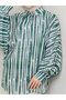 Patterned Jessica Shirt Standard Size Long Sleeves 2503 Emerald - 6