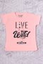 Girls T-Shirt - Live Wild Printed, Crew Neck, F17