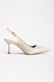 Women's Satin Stylish Stone Evening Dress Shoes - 5