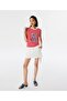 Line Pattern T-Shirt with Slogan - 2