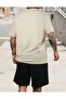 Black and Beige T-Shirt with Dragon Print - Comfortable Fit Short Set - 2
