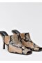 Animal Pattern Open Back Leather High Heels