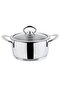Mini Steel Pot with Glass Lid 12X8 cm