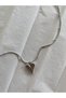 Silver Color Non Tarnish Stainless Ball Chain Aesthetic Heart Steel Necklace - 3