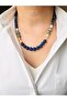 Real Pearl and Natural Stone Design Necklace 50 cm