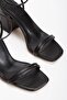 Women's Summer Thick Heeled Shoes Black - 4