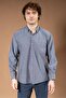 Men's Long Sleeve Classic Regular Fit Dobby Plain Natural Cotton Dad Shirt 8190