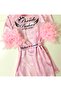 (We Write Your Name) Pink Bridal Dressing Gown Bride Dressing Gown with Feather Sleeves - 4