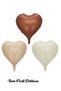 6 Year Old Party Retro Pastel Birthday Set 1Pcs Beige Cream Numeral Foil, 3Pcs Heart Foil Balloon - 4