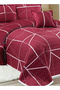 طقم لحاف مضغوط مزهر، مقاس كينج، 220 × 240 سم، طقم سرير قابل للعكس، 6 قطع، متعدد الألوان - 4