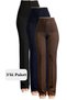 Women's Lycra High Waist Palazzo Pants Set of 3