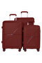 New EDGE Series 3PCS Polypropylene Luggage Set-RED
