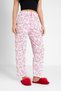Cotton Thin Breathable Fabric Ribbon Waist Detailed Printed Pocketless Women's Pajama Bottoms - 2