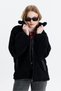Black Embroidery Detail Pocketed Welsoft Fleece Cardigan 18887