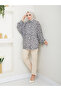 Leopard Patterned Jesi̇Ca Shirt Standert Size Long Sleeve Si̇Yah - 2