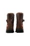 Women's Brown New Worker Dark Brown Leather Boots - 4