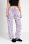 Cotton Thin Breathable Fabric Ribbon Waist Detailed Printed Pocketless Women's Pajama Bottoms - 2