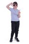 Solid Color, No Pattern, Elastic Waist Bottom-Top Girl's T-shirt Tracksuit Set - 4
