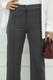 Buttoned Palazzo Trousers Anthracite 3043 - 3