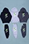 3-Piece Kangaroo Pocket, X Printed, Hooded Boys Tracksuit Set