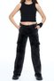 Girl's Cargo Pocket Elastic Waist Jean Pants 8-12 Years Mnx217 - 2
