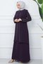 Mother's Dress with Stone Detail on Sleeves - 4