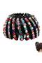 Colored Crystal Scalloped Detachable Bun Buckle