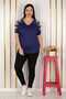 Women's Viscose Off-Shoulder Sequin-Embroidered Blouse - 2