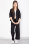 Black Half Sleeve Girl's 3-Piece Cropled Suit 20322 - 6