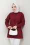Burgundy Buckle Design Shirt - Ü0101 - 6