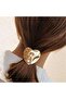 Gold Textured Heart Metal and Rubber Buckle - 3