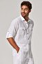 Long Sleeve Double Pocket Slub Men's Shirt - 4
