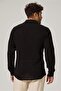 Long Sleeve Double Face Black Men's Shirt - 4