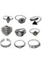 Silver Multiple Ring Set - 2