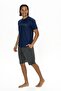 U.S. Polo Text Printed Men's Short Sleeve T-Shirt and Shorts Set - 2