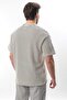 Black Crew Neck Cotton Striped Men's T-Shirt E7121 - 4