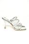 P 590033914   Silver Glitter Thick Heeled Women's Shoes - 8