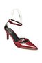 U 654074108   Burgundy Patent Leather Thin Heeled Women's Shoes - 7