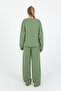 Crew Neck Wide Leg Adjustable Elastic Waist Girls' Tracksuit Set - 6