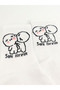 Unisex Socks Valentine's Day Stylish Comfortable Style Patterned White I Bite You Written College Socks - 3
