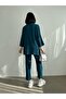 Women's Petrol Green Double Sleeve Top and Bottom Shirt Set - 4