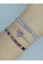 Gift for Lover Heart Waterway with Elevator Adjustable Silver Colorful Bracelet Set Special Discount Love