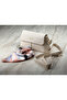 Minimalist Cream Shoulder Bag with Scarf Gift - 3