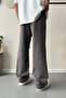Unisex High Waist Wide Leg Adjustable Baggy Oversize Sweatpants - 4