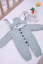 Velsoft Knitwear Baby Girl and Boy Rabbit Eared Jumpsuit 2800