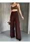 Women's Wide-Leg Palazzo Pants with Side Zipper Mvms649621 - 7