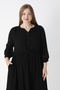 Women's Plus Size Button Detailed Belted Stylish Dress 33476 - 7