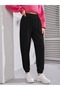 Women's Black Straight Sweatpants - 3