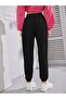 Women's Black Straight Sweatpants - 2