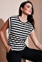 Striped Oversize Fit Crew Neck t Shirt t Shirt 5866103